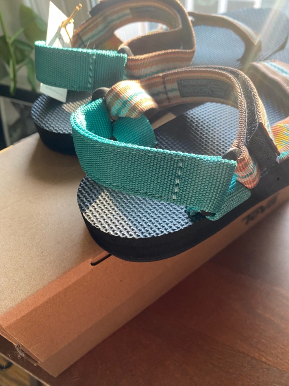 Teva Women's Original Universal Sandals in Black, Brown & Teal - Picture 5 of 8